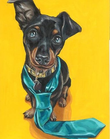Hand Painted Dog Portrait (3)