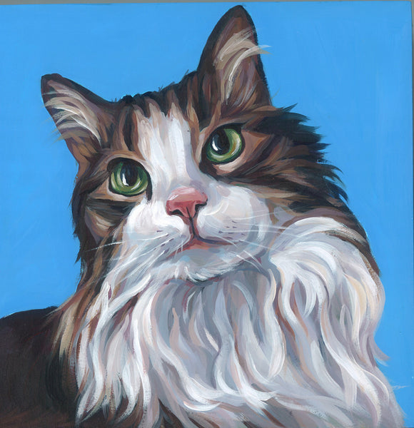 Hand Painted Cat Portrait (1)