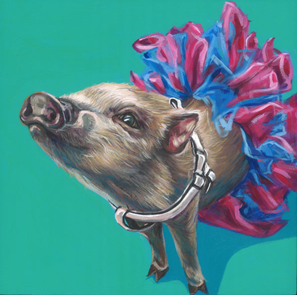 Hand Painted Pig Portrait (3)