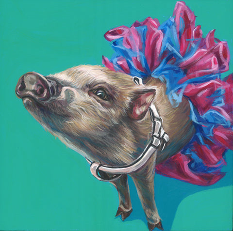 Hand Painted Pig Portrait (2)