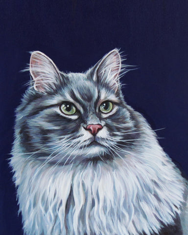 Hand Painted Cat Portrait (4)