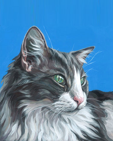Hand Painted Cat Portrait (3)