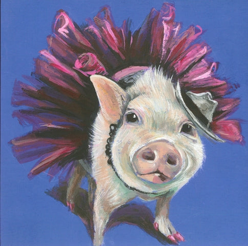 Hand Painted Pig Portrait (3)